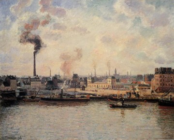  1896 Oil Painting - the saint sever quay rouen 1896 Camille Pissarro